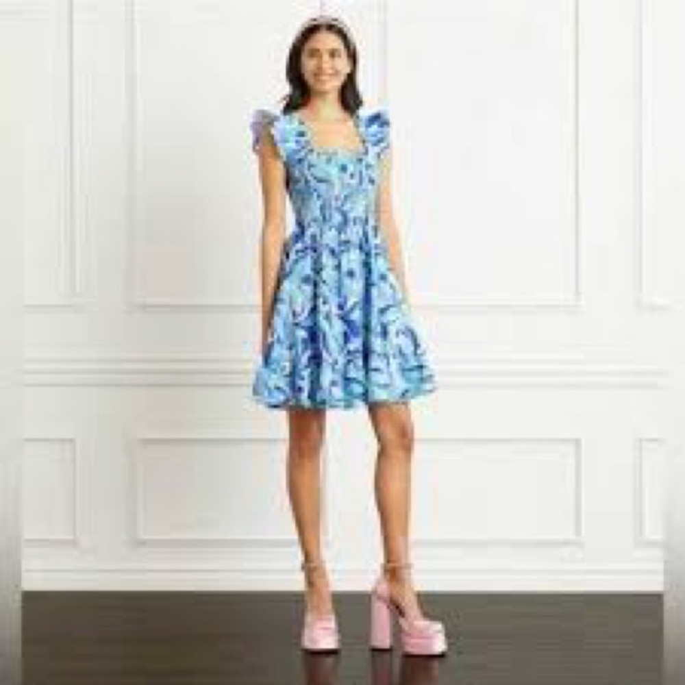 Hill House Blue retro kaleidoscope mini dress